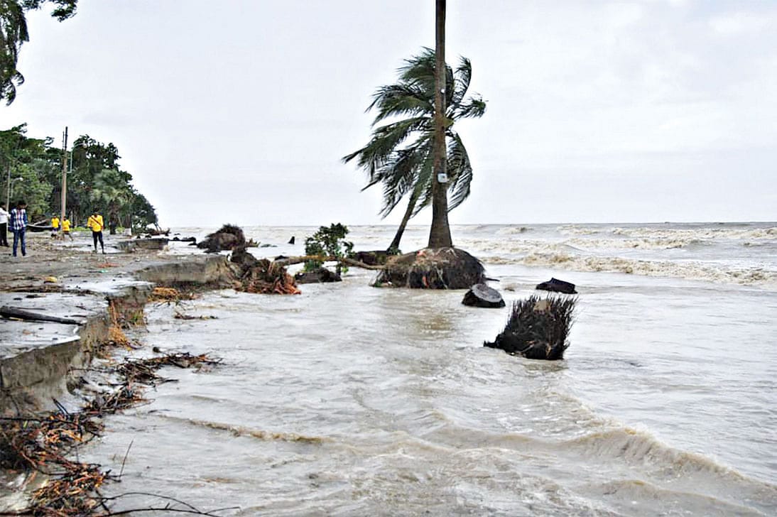 Damage caused in Bangladesh by rising sea levels. Photo: Daily Star