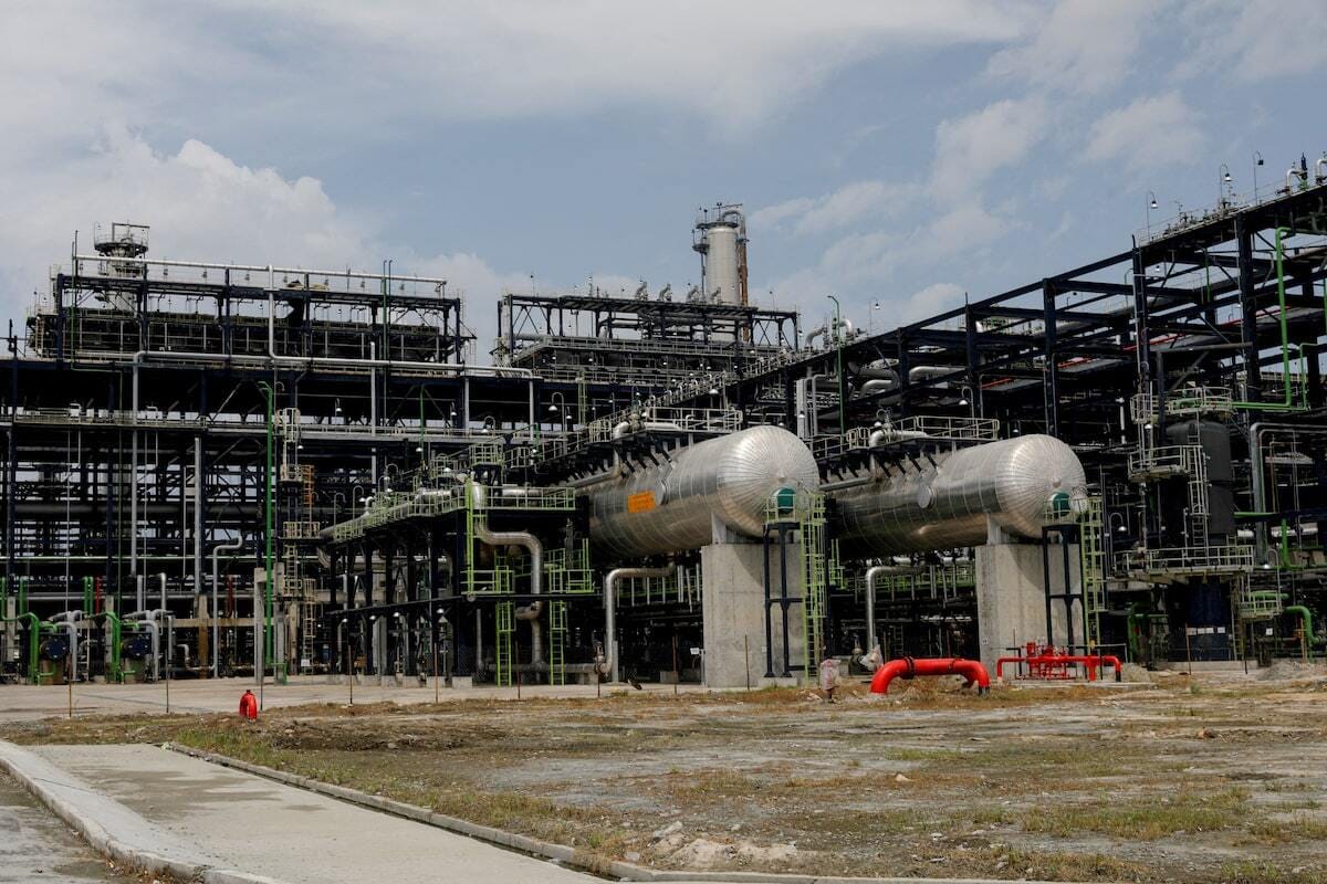 The Dangote petroleum refinery in Lagos, Nigeria. Photo: Temilade Adelaja/Reuters