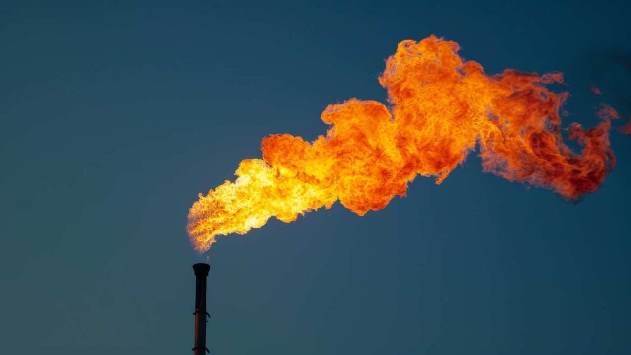 Flaring at a facility in the Azeri-Chirag-Guneshli field in the Caspian Sea. Photo: &nbsp;Justlight/Dreamstime