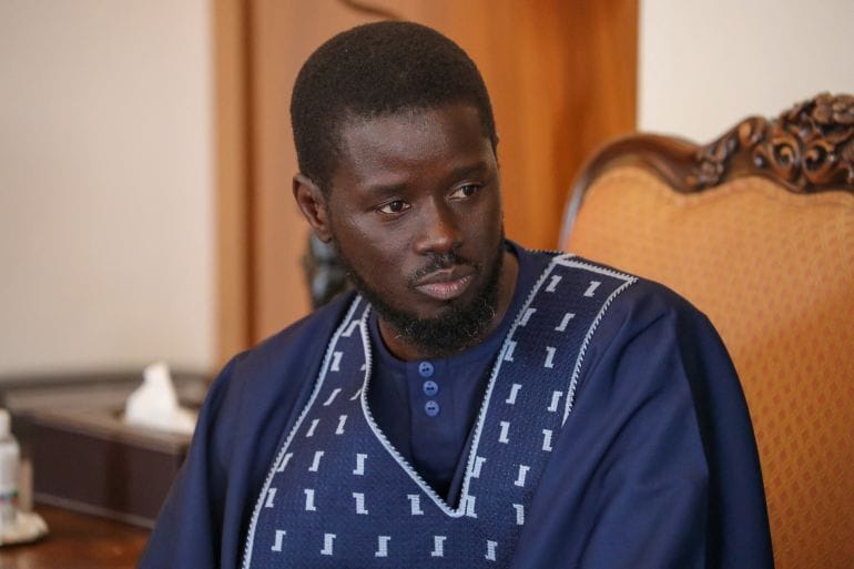 Senegal’s president-elect Bassirou Diomaye Faye at the presidential palace in Dakar. Photo: Senegalese Presidency via AFP