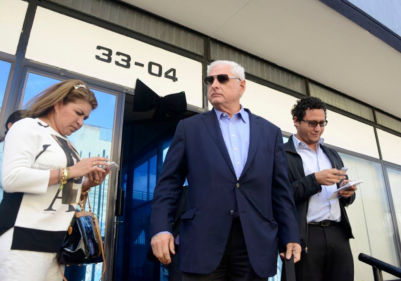 Panama’s former president Ricardo Martinelli outside the Central American Parliament in Guatemala City in 2015. File photo: Reuters