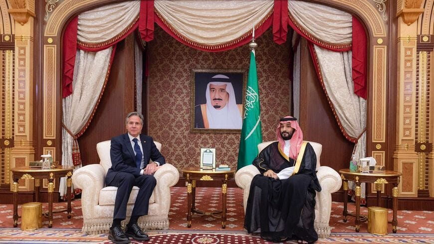 Antony Blinken meeting with Saudi Crown Prince Mohammed bin Salman. Photo: Saudi Press Agency