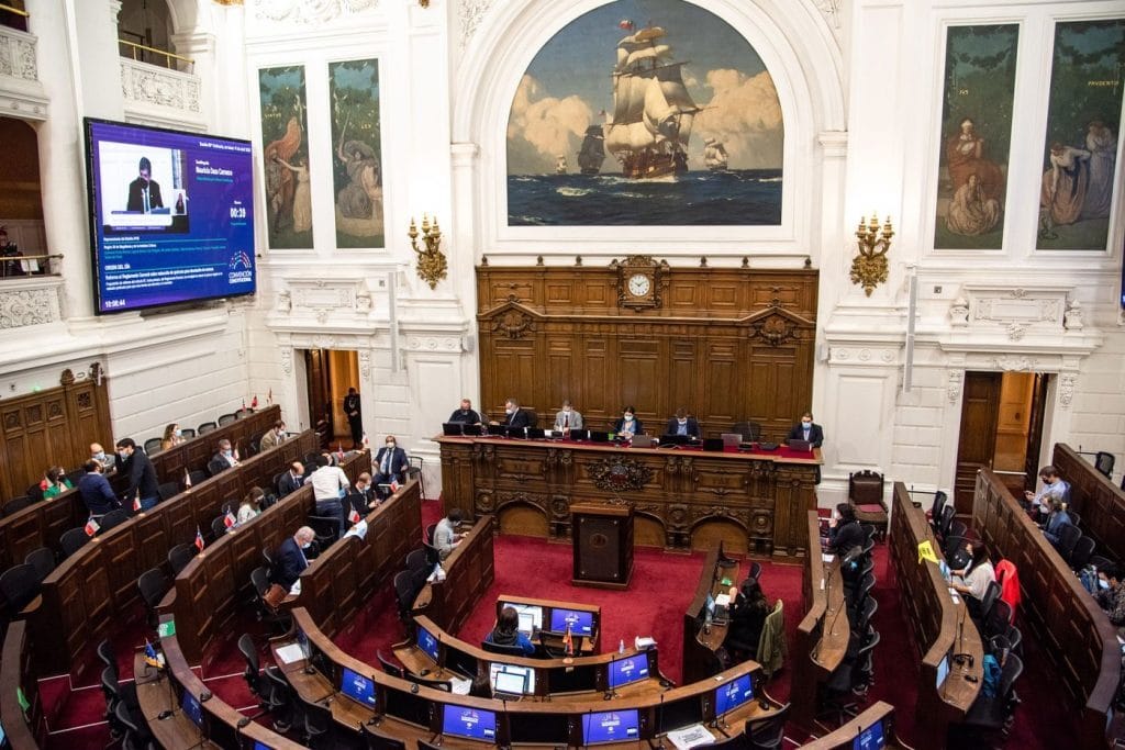 The Constitutional Convention at the former Chilean National Congress in Santiago, Chile, on Monday, April 11, 2022. Photo: Bloomberg
