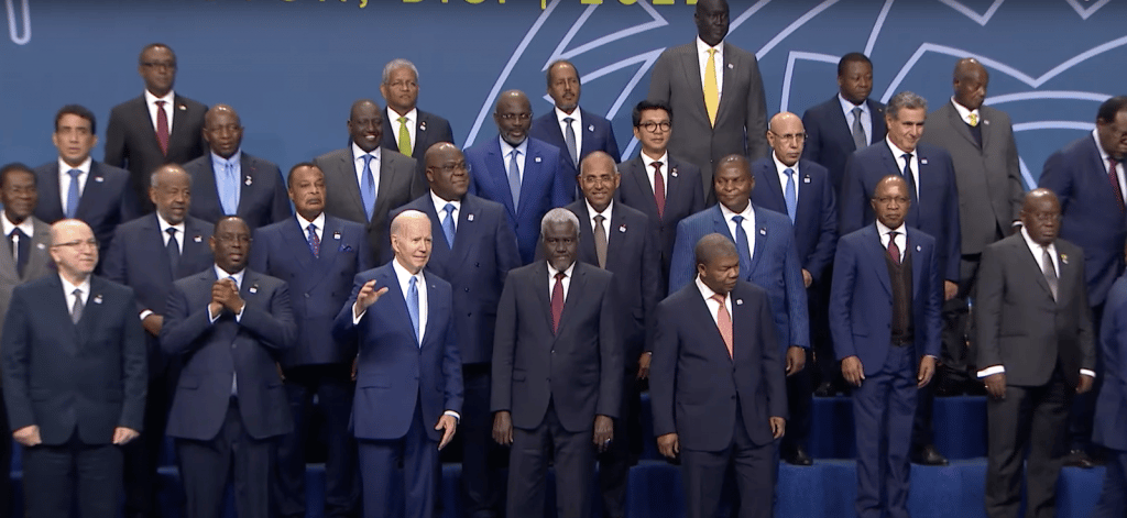 African leaders assembled with Joe Biden for a group photo at the end of the US-Africa summit in DC