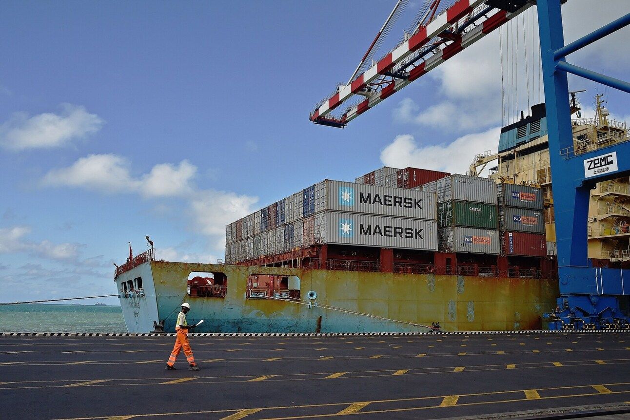 A container ship at the Chinese-operated port of Djibouti in 2015. Photo: Carl de Souza/AFP/Getty Images