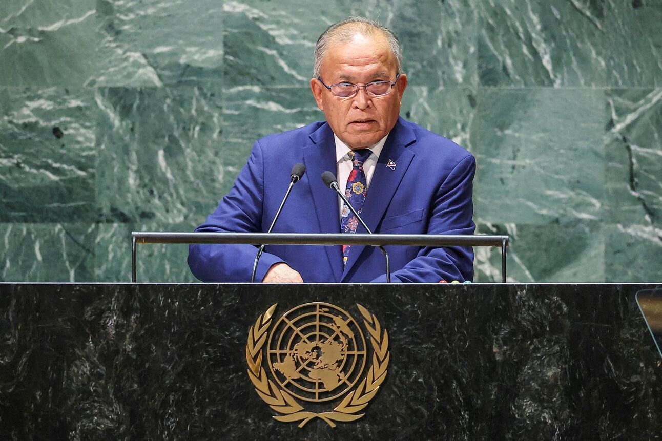 Marshall Islands President David Kabua at this year’s UN General Assembly in New York. Photo: Eduardo Munoz/Reuters