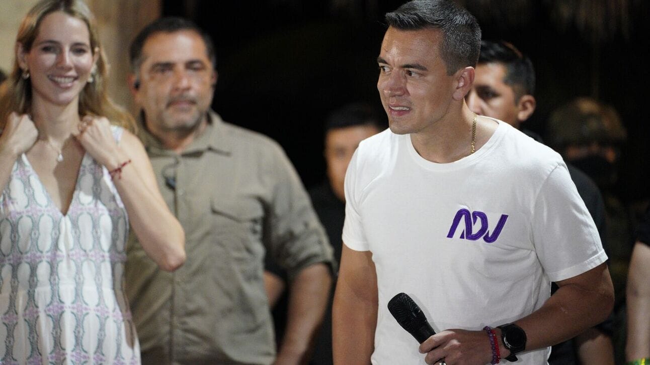 Daniel Noboa at his party’s headquarters on Oct. 15. Photo: Vicente Gaibor/Bloomberg