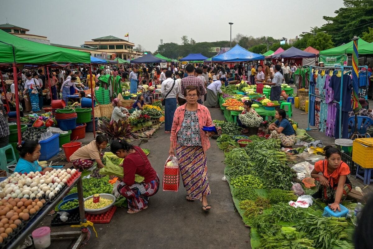 Myo Ma market in Myanmar’s capital Naypyidaw. Photo: AFP via Washington Post