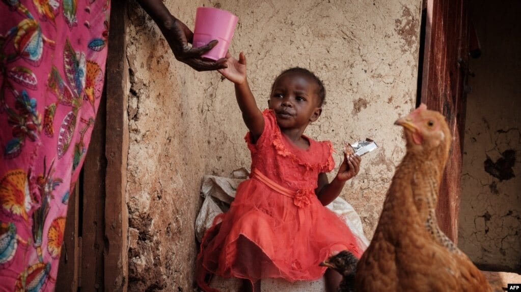 Faith, 3, who participated in testing the world’s first malaria vaccine (RTS, S) pilot program, at home in Kenya on March 7, 2023. Ghana has become the first country to approve a new malaria vaccine described as a ‘world changer’ by the scientists who developed it. Photo: AFP via VoA