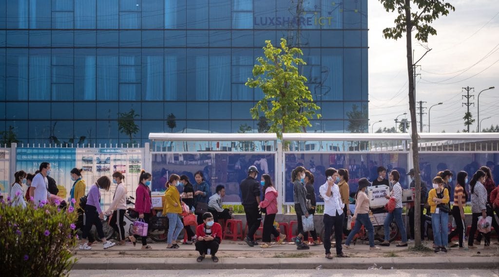Apple is looking to manufacture more in Vietnam, where a facility of China-based Luxshare, an Apple supplier, is located. Photo: Linh Pham/Bloomberg News