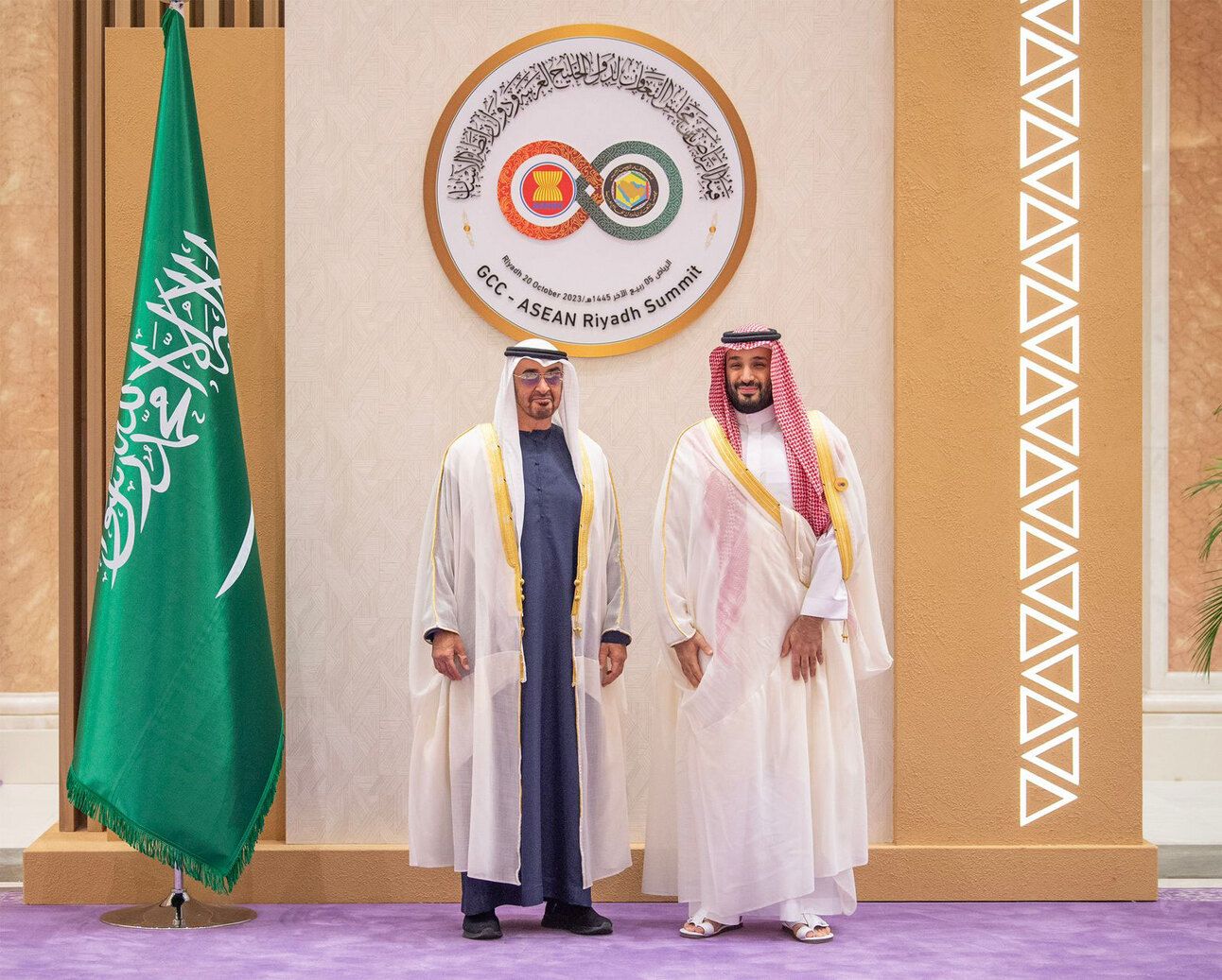 Mohammed bin Salman, right, and UAE’s Mohammed bin Zayed on Oct. 20. Photo: SPA