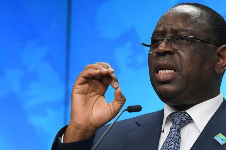 Senegal’s President Macky Sall says he will leave office when his second term is over in April. Photo: John Thys/AP