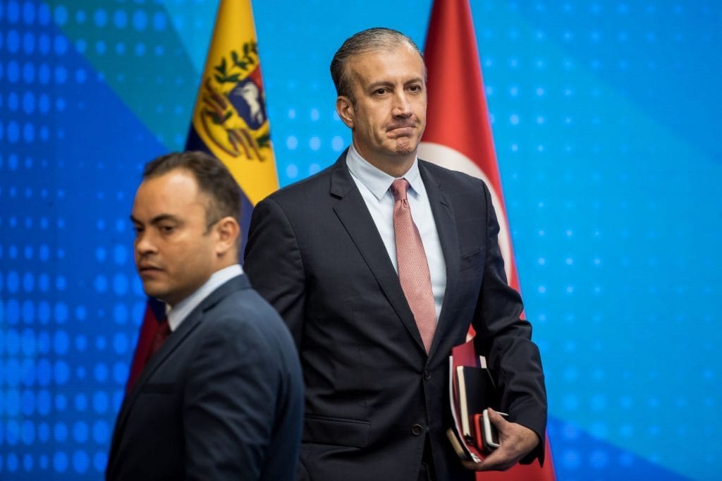 Tareck El Aissami said that he resigned to facilitate a government anticorruption probe. Photo: Miguel Gutierrez/EPA/Shutterstock