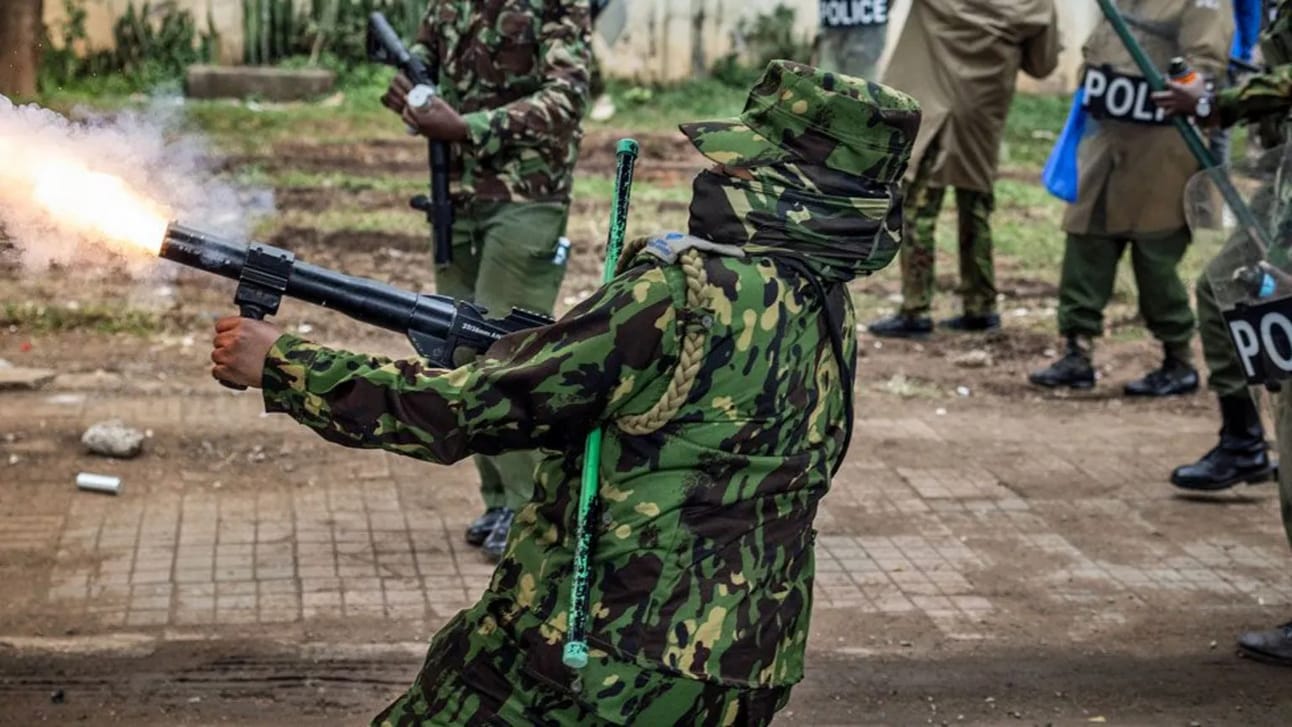 Police fired tear gas at protesters in Nairobi near parliament where MPs were debating the controversial bill. Photo: AFP