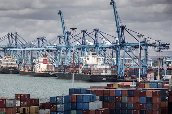 Container ships at Mombasa port in Kenya. Photo via Agra.info
