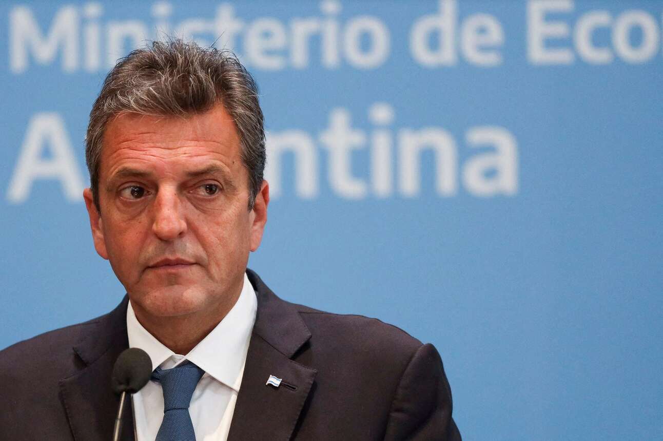 Argentina’s economy minister and leading presidential candidate, Sergio Massa. Photo: Cristina Sille/Reuters