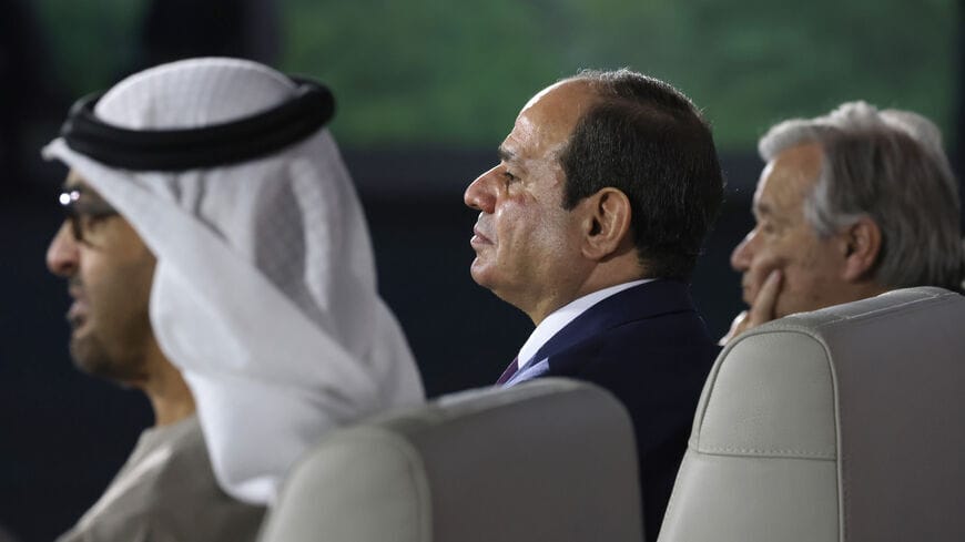 Mohammed bin Zayed Al Nahyan, President of the United Arab Emirates and Egyptian President Abdel Fattah El-Sisi at a previous meeting with regional leaders. Photo: Sean Gallup/Getty Images
