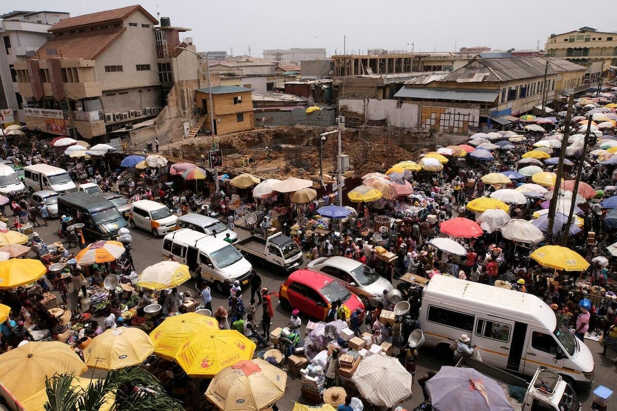 A market in Accra, Ghana. Photo: Francis Kokoroko/Reuters