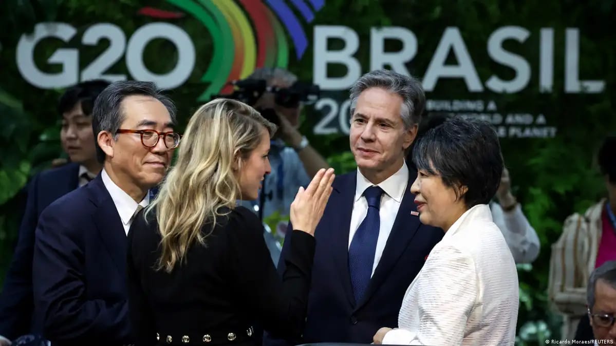 G20 diplomats at a meeting in Brazil. Photo: Ricardo Moraes/Reuters