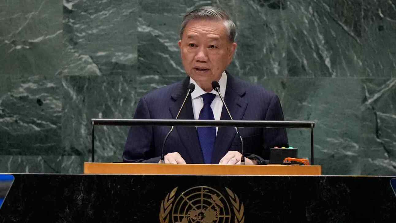 Vietnam’s President To Lam at the UN General Assembly in New York. Photo: AP