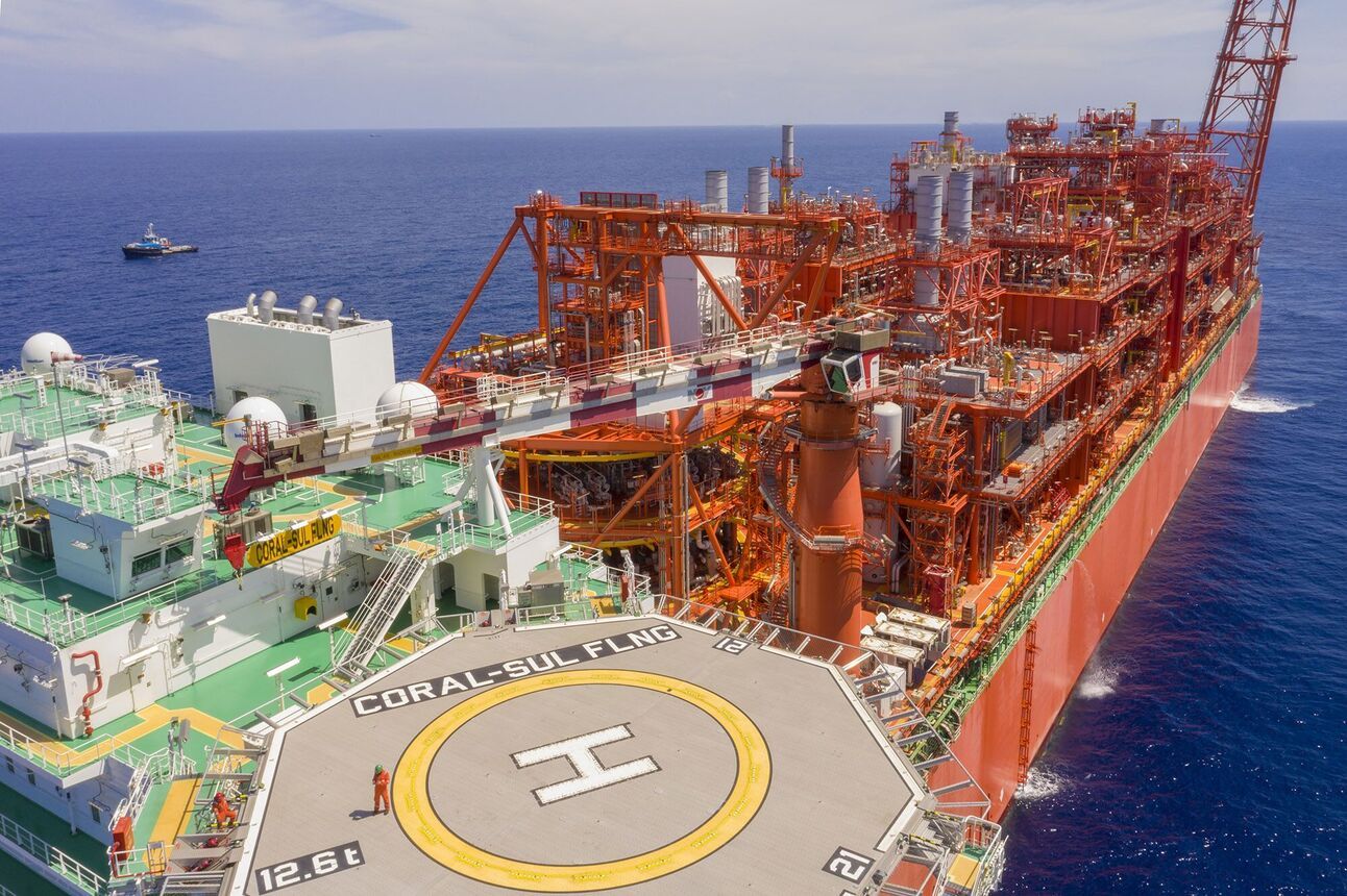 Eni’s Coral-Sul floating liquefied natural gas vessel off Mozambique’s northern coastline. Photo: ENI