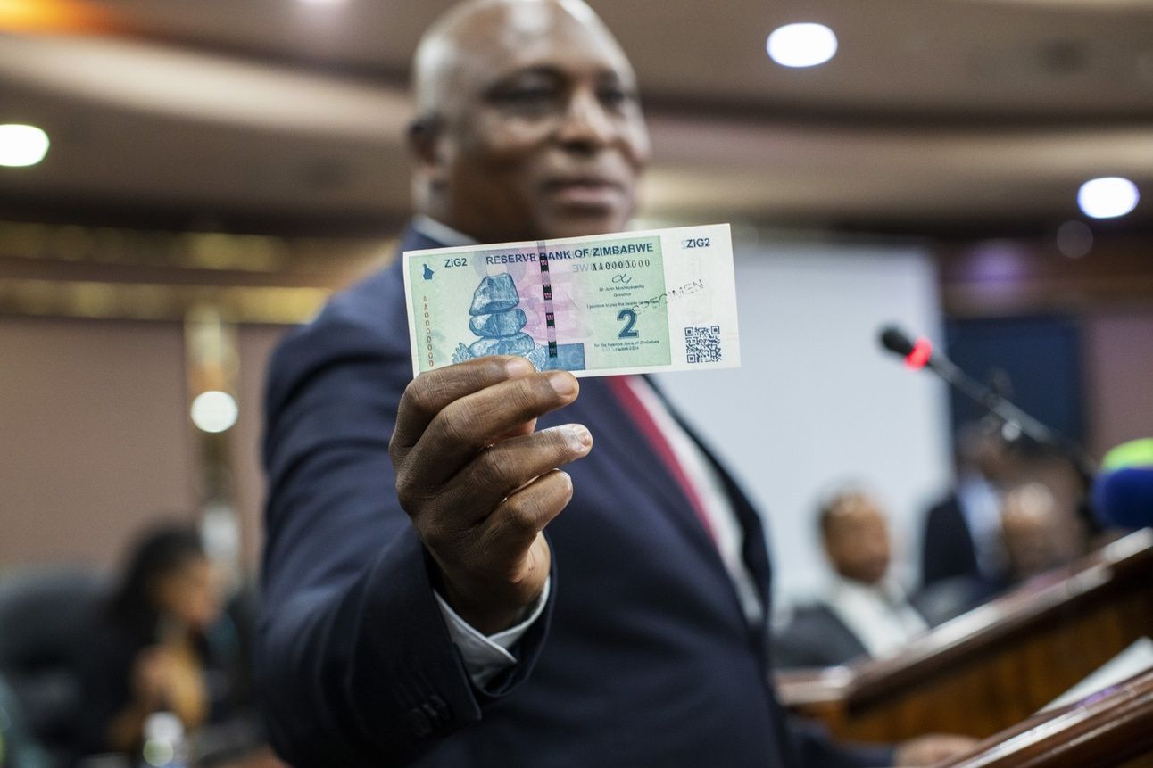 The new ZiG banknote. Photo: Cynthia R Matonhodze/Bloomberg