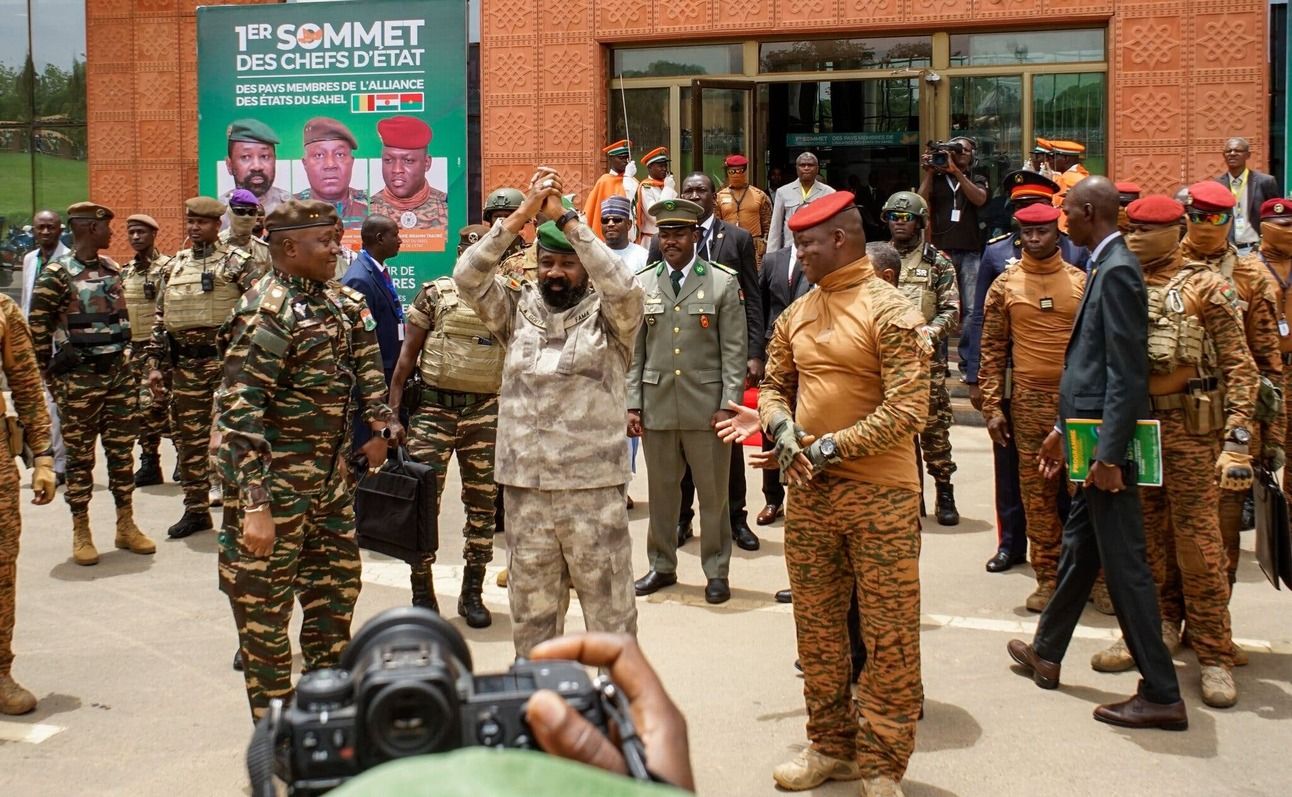 The military leaders of Niger, Mali and Burkina Faso at the first summit of the three countries’ new security alliance in July. Photo: Issifou Djibo/EPA, via New York Times