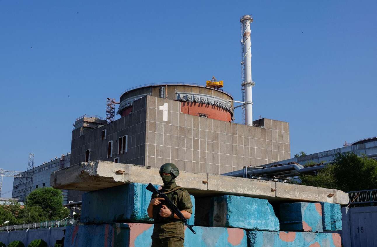 A Russian service member near the Zaporizhzhia Nuclear Power Plant in Russian-controlled Ukraine in June 2023. Photo: Alexander Ermochenko/Reuters