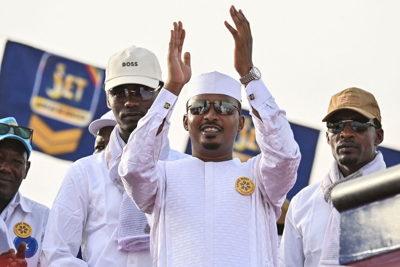 President Mahamat Idriss Déby of Chad at a campaign rally in Ndjamena, the capital, last week. Photo: Issouf Sanogo/AFP