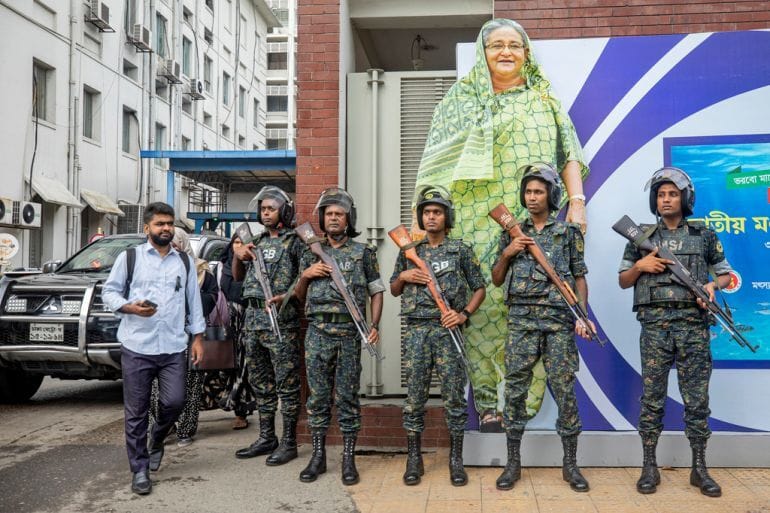 Sheikh Hasina resigned and fled after weeks of protests against quotas that reserved a high portion of government jobs for certain groups. File photo: Rajib Dhar/AP