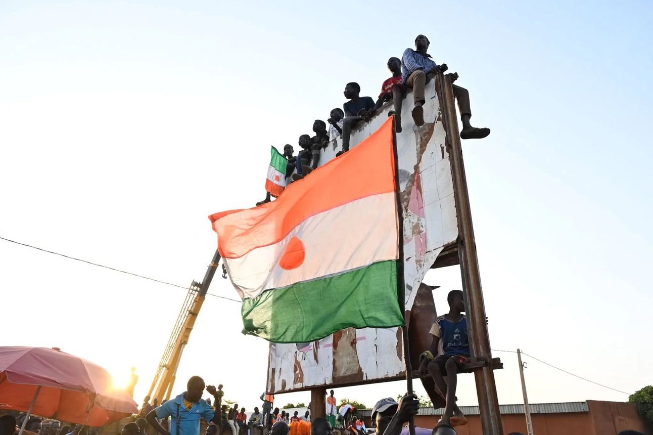 Supporters of the ruling military junta in Niger’s capital. Photo: Agence France-Presse/Getty Images