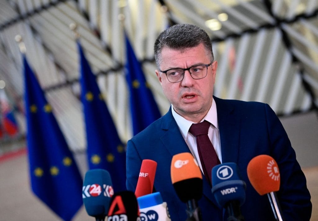 Estonia’s Foreign Minister Urmas Reinsalu. Photo: John Thys, AFP/Getty images