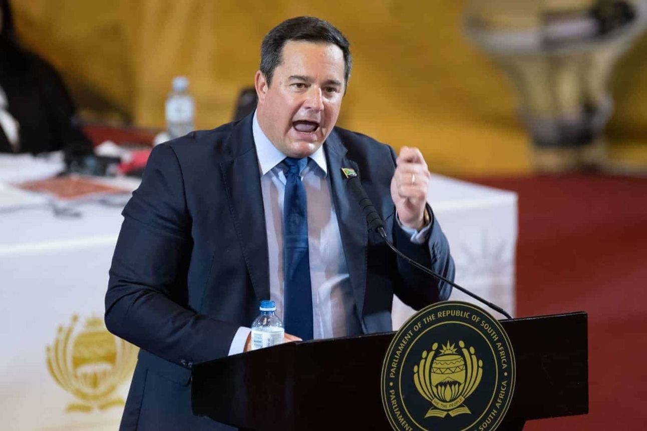 John Steenhuisen, leader of the Democratic Alliance (DA), said his party would ‘co-govern in the spirit of unity.’ Photo: South African parliament via The Citizen