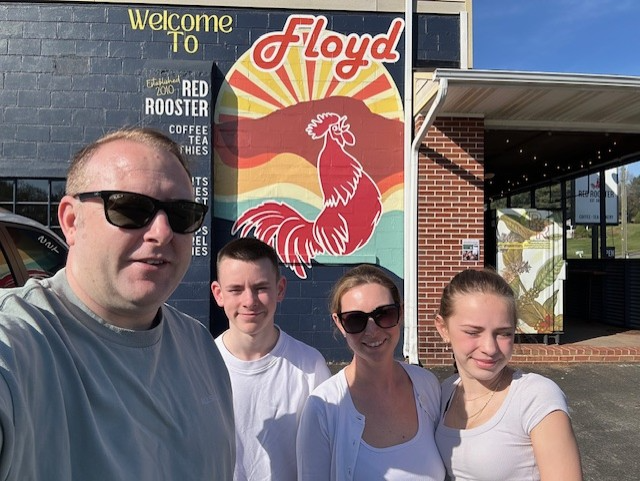 U.K. family passes through Floyd