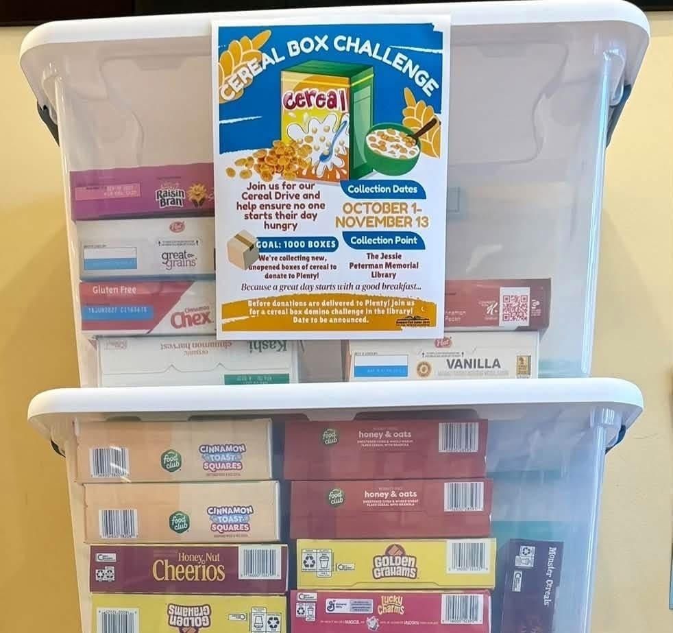Library partners with Plenty! to fight food insecurity by collecting cereal