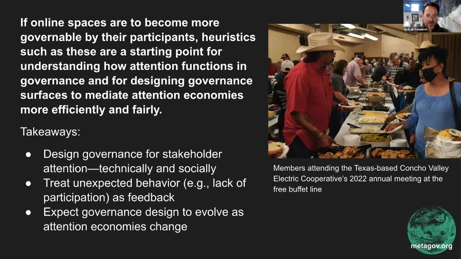 Governance Surfaces Attention Economy_Zargham_Slide 13 Takeaways Designing for Stakeholder Attention