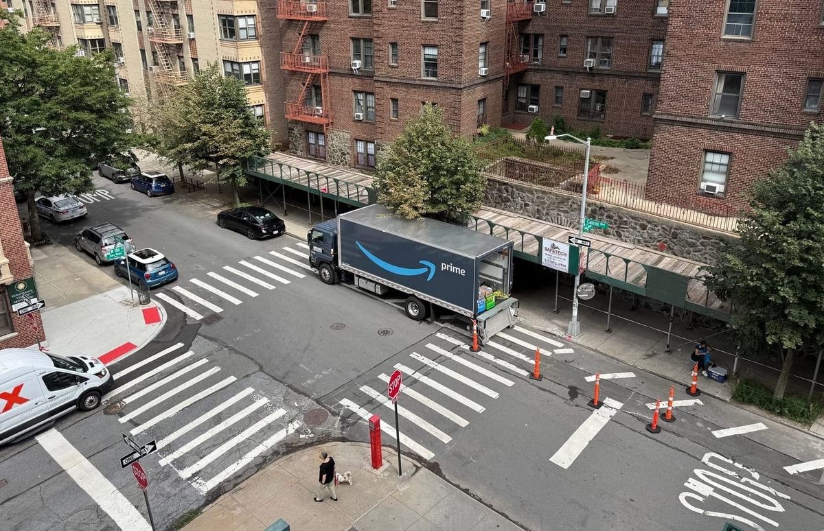 Arrival of the Amazon Trucks