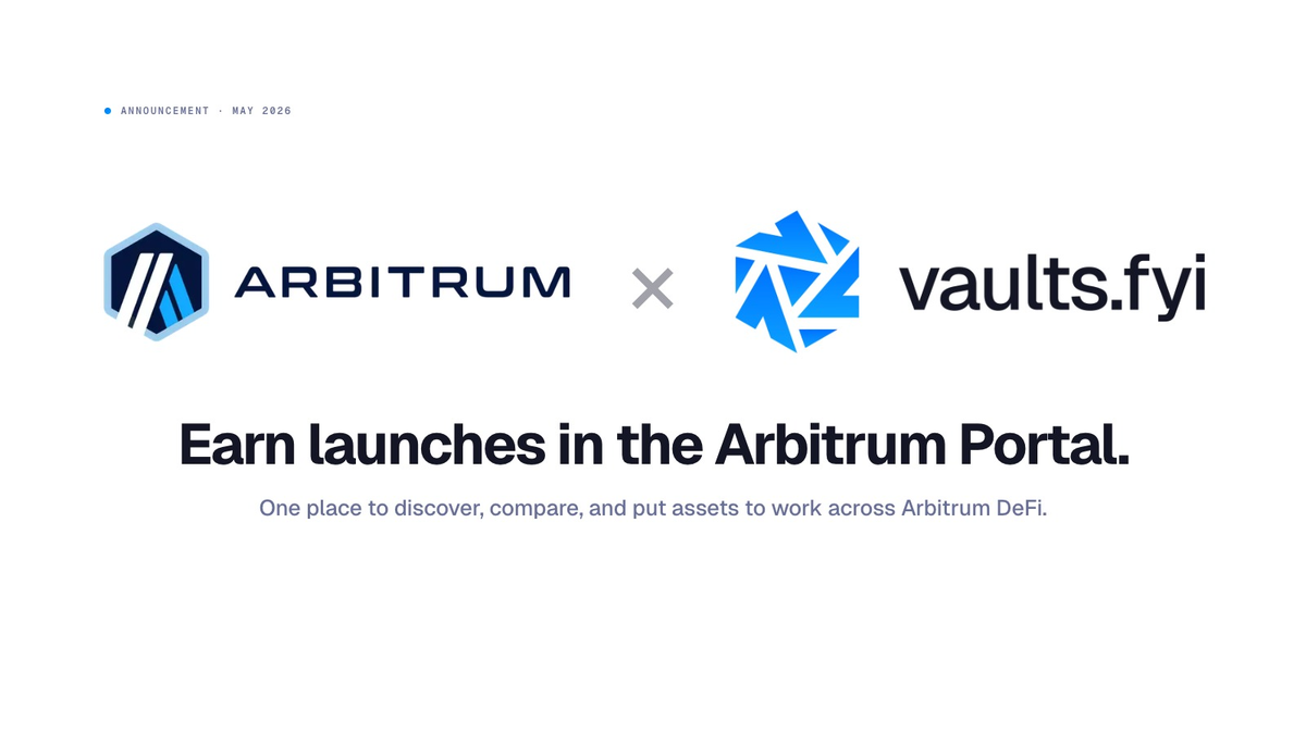 Introducing Arbitrum Earn, powered by vaults.fyi