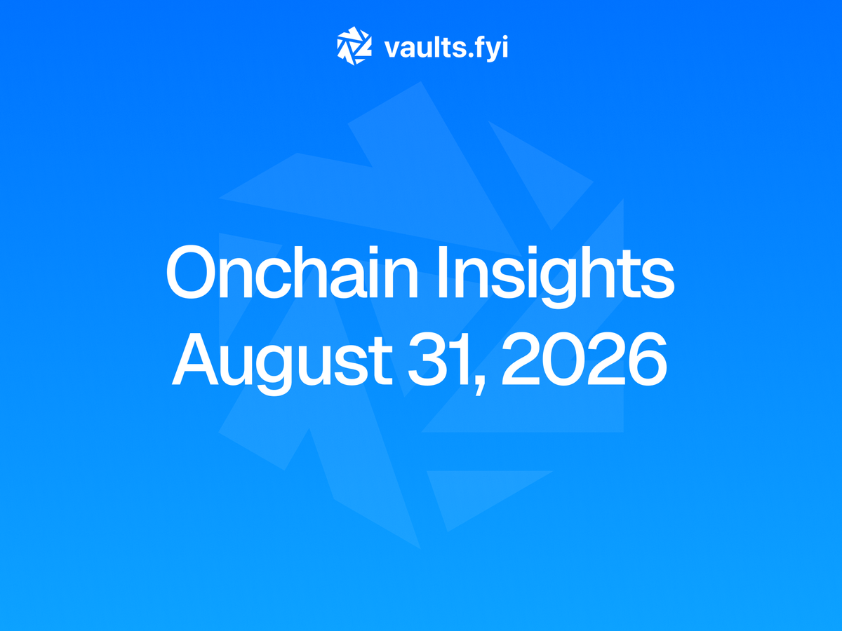 Onchain Insights (August 31, 2026)