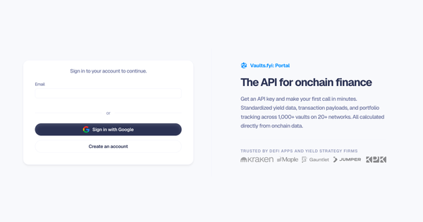 The vaults.fyi API is now open with pay-as-you-go access