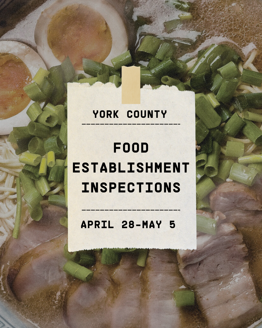 York County Food Grades: Three B Scores Highlight Week of Follow-Ups and Repeat Violations