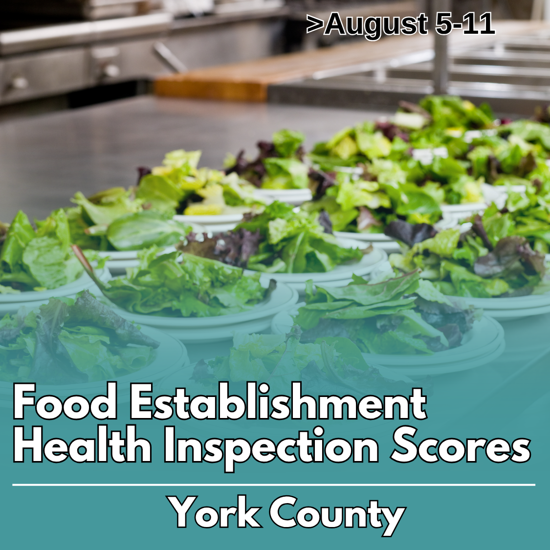 York County Food Scores: Four B Grades Among 70 Inspections