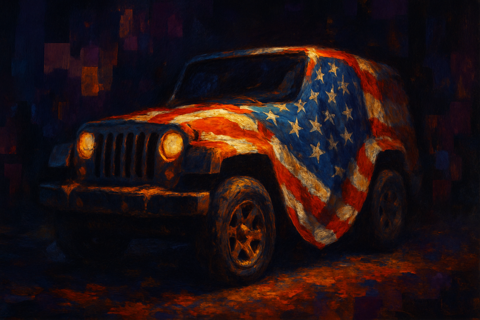 Jeep Wraps Itself in the Flag, Carefully
