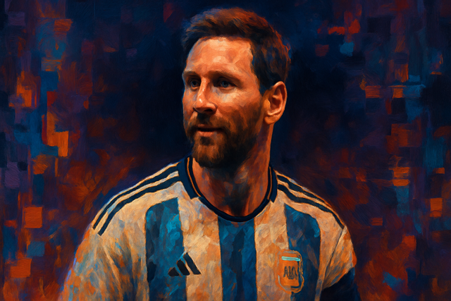 Messi's Left Foot Is Busy, but His Face Is Everywhere