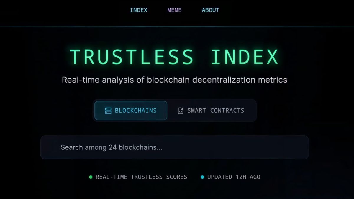 The Trustless Index: Why It Matters for the Future of Crypto