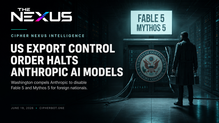 US Export Control Order Halts Anthropic AI Models