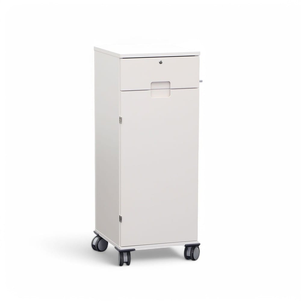 Weisser Haworth C3 Caddy mit Rollen