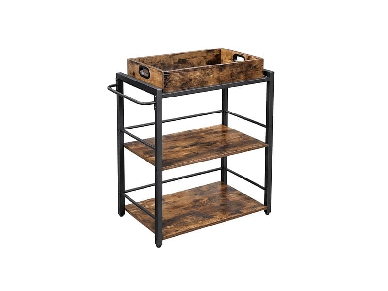 SONGMICS Servierwagen RUSTIK 40 cm x 65 cm x 86 cm
