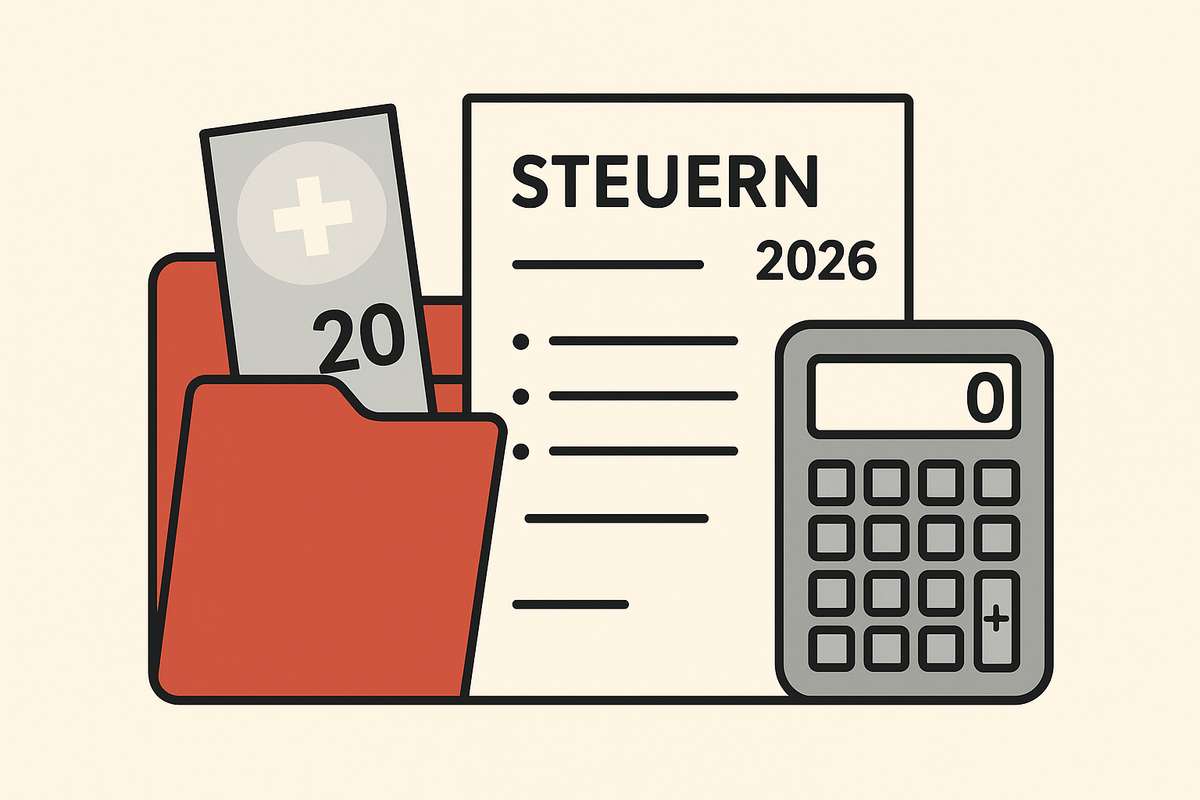 Steuern, Geld, Dokumente, Rechner