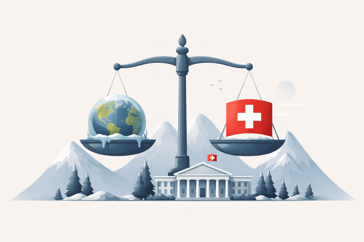 Waage zwischen Erde und Schweiz